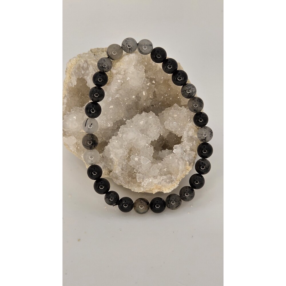 Tourmalinated Quartz Stretch Bracelet